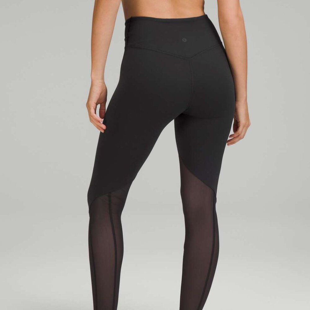 Lululemon Nulu and Crisscross Mesh Stirrup Tight Black